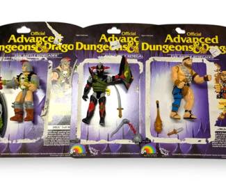 Three 1983 LJN Advanced Dungeons  Dragons Evil Battle Renegades Action Figures w Accessories