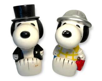 Two Snoopy Coin Banks
