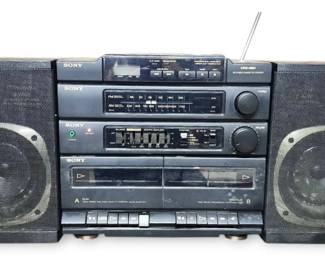 Sony CFD460 CD Dual Cassette Recorder Boom Box Style Shelf System