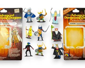 Nine 1983 LJN Advanced Dungeons  Dragons Small Playable Character Action Figures