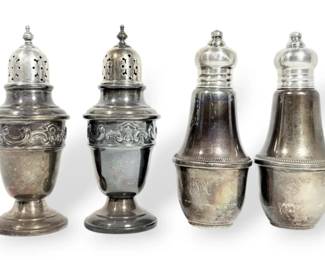 Gorham Sterling And Duchin Creation Weighted Sterling Salt  Pepper Shakers