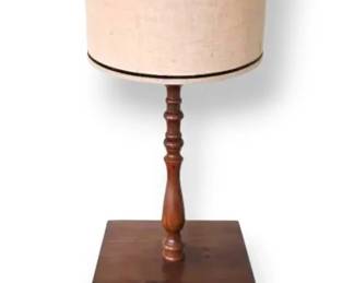 Vintage TwoTier Wooden Floor Lamp