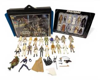 Vintage Star Wars Kenner Action Figures with Collectors Case