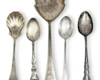 Vintage And Antique Sterling Silver Spoons 160g Total