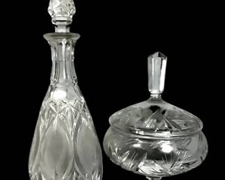 Crystal Glass Decanter  Compote