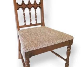 Spindle Back Wooden Side Chair