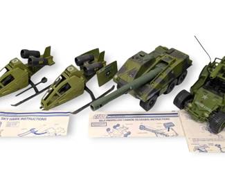 1980s G.I. Joe A.W.E. Striker, Sky Hawk  SelfPropelled Cannon Sets