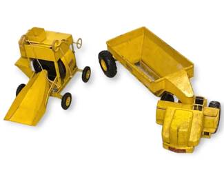 Two Pressed Steel Construction Equipment Toys
