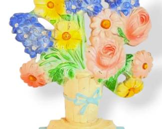 Cast Iron Bouquet Bookend