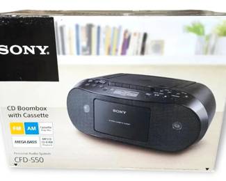 Sony CD Boombox w Cassette  New in Box