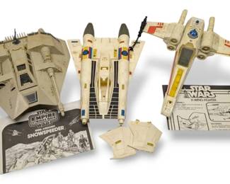 Vintage Star Wars Toys XWing Fighter, Rebel Armored Snowspeeder,  More Damaged