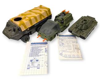 1980s G.I. Joe Super Duty Battle Tank Mobat, Amphibious Personnel Carrier APC,  More