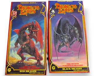 Grenadier Models 1984 Dragon Lords Red and Black Figures  Dungeons  Dragons