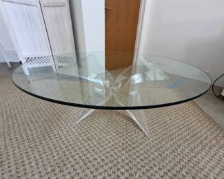 MCM Lucite and Glass Coffee Table attributed to Charles Hollis Jones