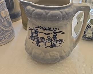 Blue windmill pitcher