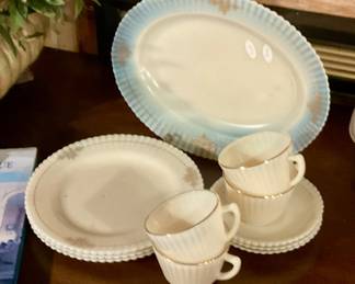 Petal ware with gold trim