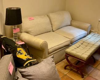 Sleeper sofa, saints pillow