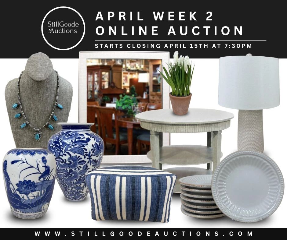 Furniture, antiques, designer bags, lighting, blue & white, art, paintings, mirrors & more