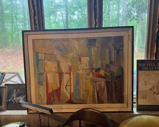 Large Painting signed Burkhardt 