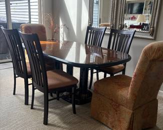 Dining Room Table w/4 Ladderback & 2 Parson Chairs