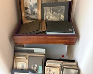 A large collection of antique photographs