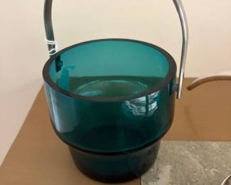 Vintage Sasaki glass ice bucket