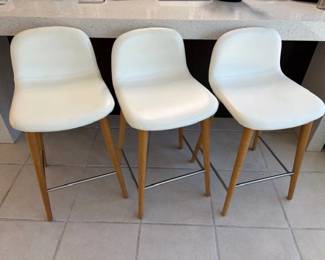 Design Within Reach leather 'Bacco' stools