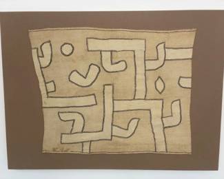 Framed Kuba-Bushong (Congo) dance skirt panel, provenance Tai Gallery