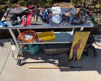 Stainless steel work table and tools