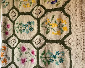 Fabulous floral Afghan blanket