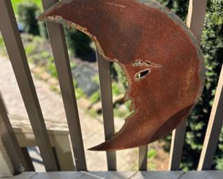Rustic metal crescent moon