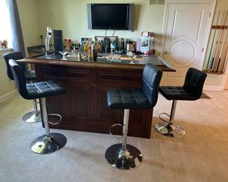 Bar stools, barware 