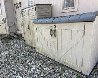 Horizontal storage shed, vertical storage shed 