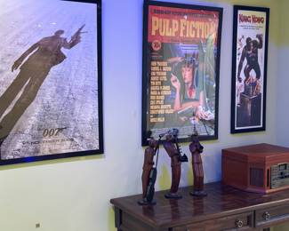 Framed movie posters 