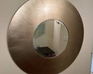 MCM monumental large round mirror 