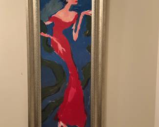 Framed painting titled " Haute Couture II" 