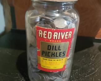 Can full of 1940's pennies