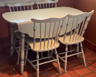 Drop down table-48x40x30. 4 chairs-15x34