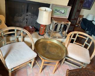 Matching wicker like chairs-28x29