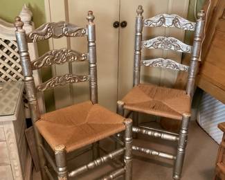 Matching silver dining chairs-19x43