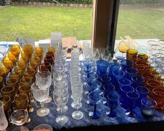 Vintage colored dishware