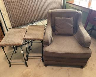 Chair-27x27 2 side tables-12x17x20