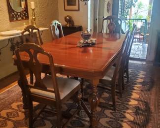 Dining table and 6 chairs