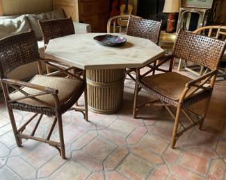 Octagon table 44x44x28 & 4 chairs-24x33