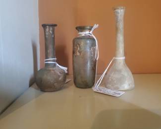 19th century Hand blown Egyptian pearlized overlay -aboutv3 inches appraisal paperwork 