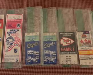 Ticket from World Series & Play offs (KC Royals & KC Cheifs)