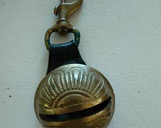 Large brass bell on Leather