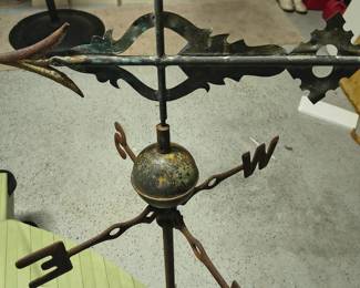 Nice old Weather Vain with Cast Iron Direction Markers and Arrow