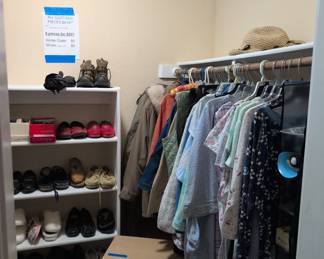 Primarily women's wear. Shoe size 7 and 7 1/2