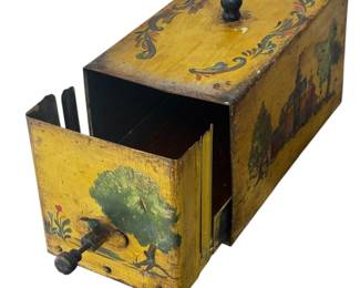 Antique Folk Art Bread tin